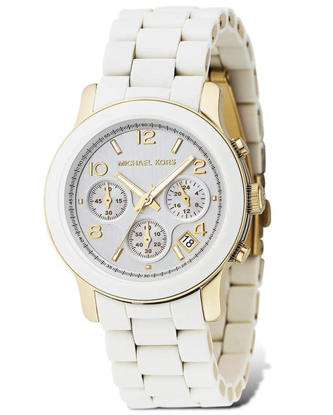 michael kors white iridescent watch|michael kors watch diamond.